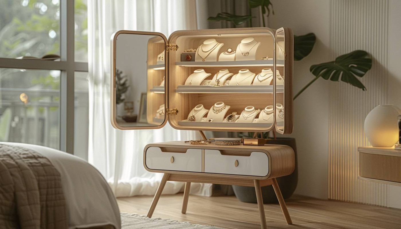 Comment maximiser l'espace avec une armoire à bijoux sur pied
